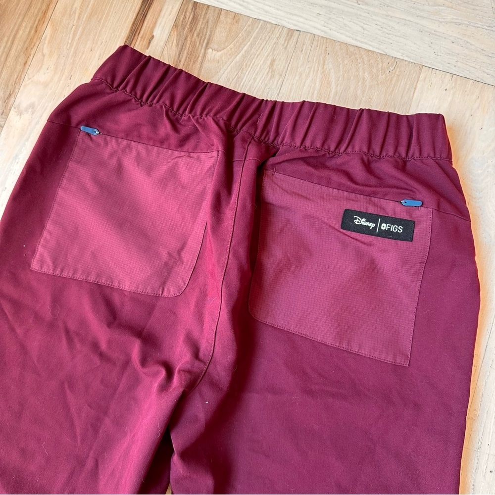 Figs Burgundy Disney Mickey Mouse Jogger Scrub Pants size XS - Picture 8 of 8